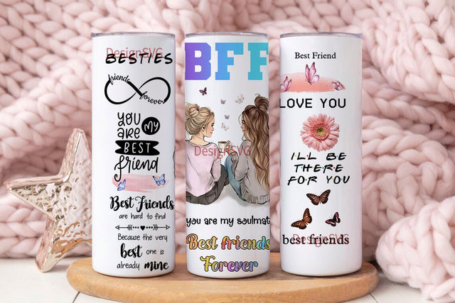 Besties Tumbler Wrap Bundle, Best Friends Cup Wrap, License Plate Letters, Beach Weekend Girls Trip PNG, 20oz Sublimation Digital Design Sublimation DesignSVG 