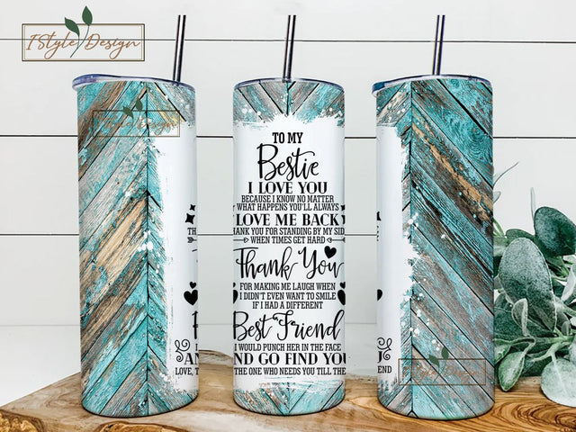 Besties Tumbler Wrap Bundle, Best Friends Cup Wrap, License Plate Letters, Beach Weekend Girls Trip PNG, 20oz Sublimation Digital Design Sublimation iStyleDesign 