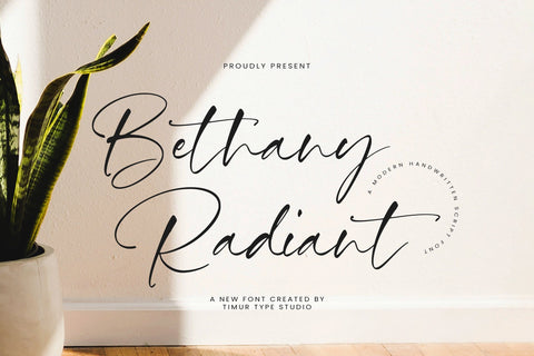 Bethany Radiant - Modern Handwritten Script Font Font Timur type 