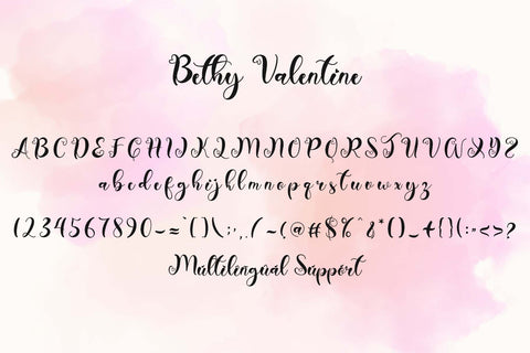 Bethy Velentine Font Prasetya Letter 
