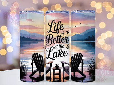 Better At The Lake 20oz Tumbler, Better At The Lake, Tumbler Wrap, Sublimation Design, 20oz Tumbler, Summer Vibes, PNG Wrap Sublimation SvggirlplusArt 