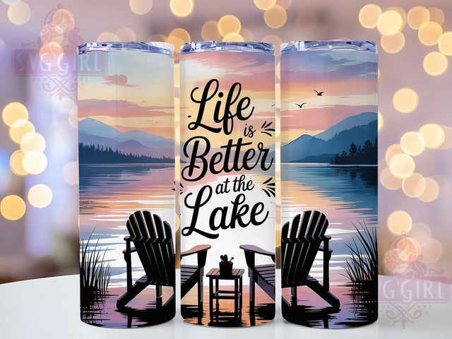 Better At The Lake 20oz Tumbler, Better At The Lake, Tumbler Wrap, Sublimation Design, 20oz Tumbler, Summer Vibes, PNG Wrap Sublimation SvggirlplusArt 