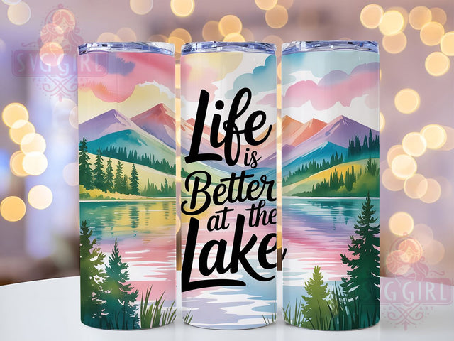 Better At The Lake 20oz Tumbler, Better At The Lake, Tumbler Wrap, Sublimation Design, 20oz Tumbler, Summer Vibes, PNG Wrap Sublimation SvggirlplusArt 