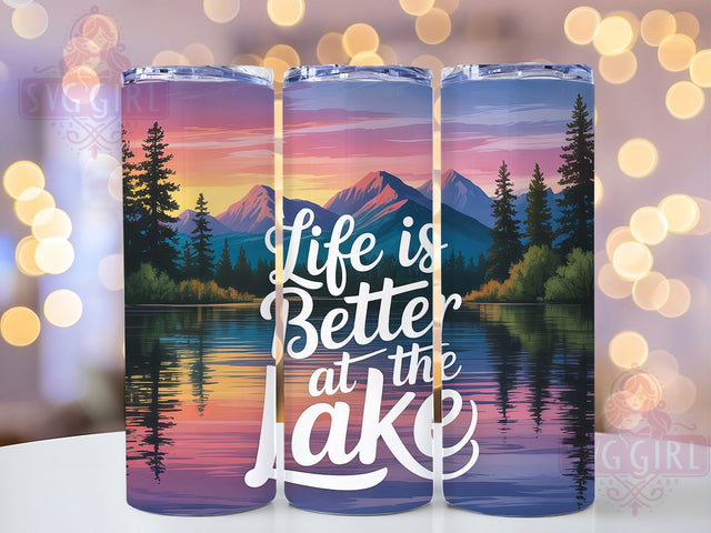 Better At The Lake 20oz Tumbler, Better At The Lake, Tumbler Wrap, Sublimation Design, 20oz Tumbler, Summer Vibes, PNG Wrap Sublimation SvggirlplusArt 
