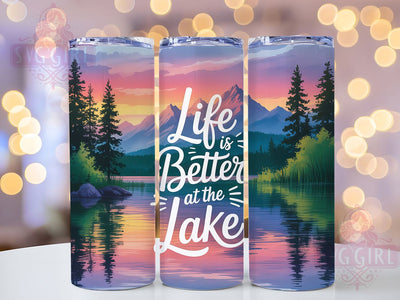 Better At The Lake 20oz Tumbler, Better At The Lake, Tumbler Wrap, Sublimation Design, 20oz Tumbler, Summer Vibes, PNG Wrap Sublimation SvggirlplusArt 