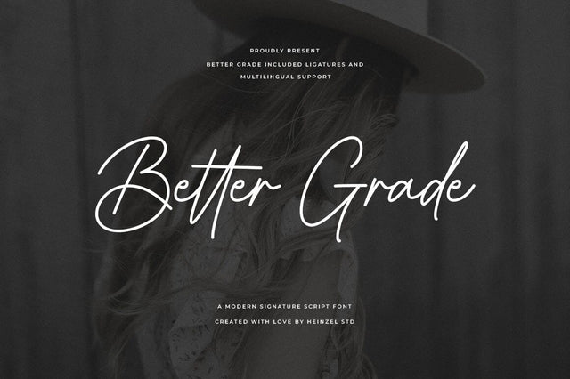 Better Grade Signature Font Font Heinzel Studio 