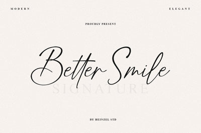 Better Smile Signature Font Font Heinzel Studio 