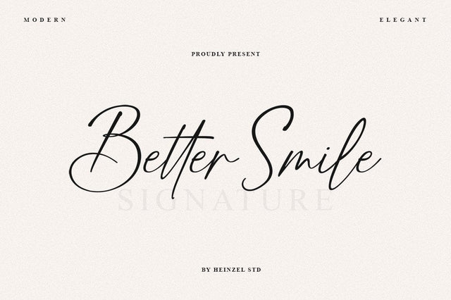Better Smile Signature Font Font Heinzel Studio 