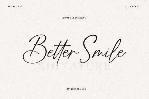 Better Smile Signature Font Font Heinzel Studio 