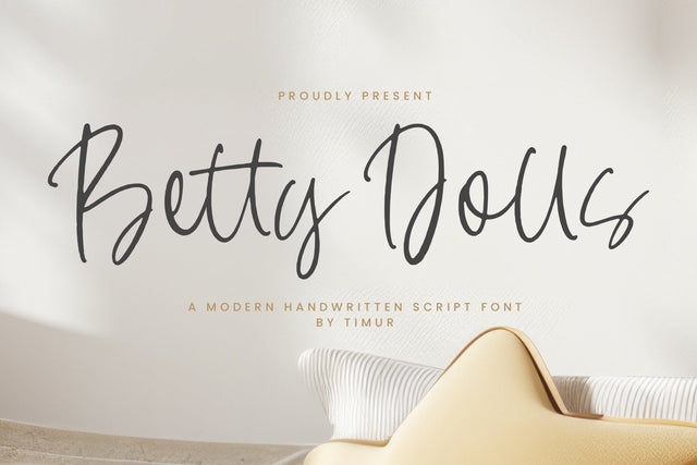 Betty Dolls - Modern Handwritten Script Font Font Timur type 