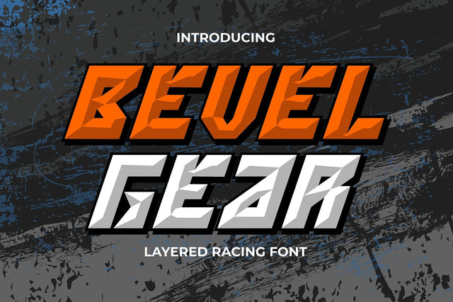 Bevel Gear - 3d Layered Racing Font Font Mozzatype 