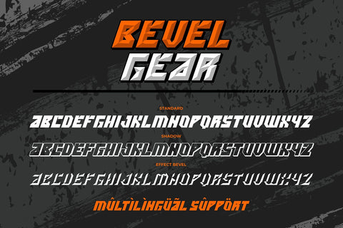 Bevel Gear - 3d Layered Racing Font Font Mozzatype 