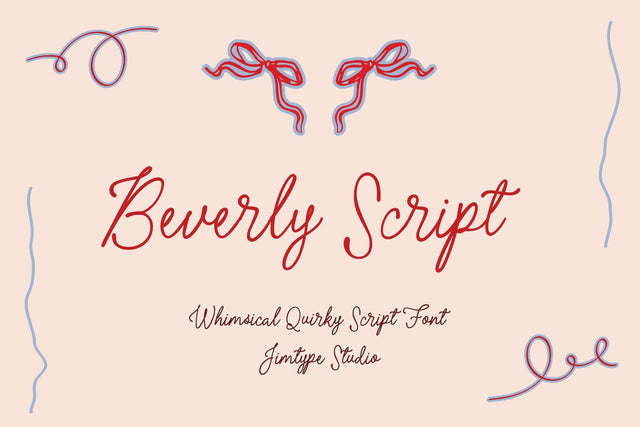 Beverly Script - Whimsical Style Font Font Jimtype Studio 