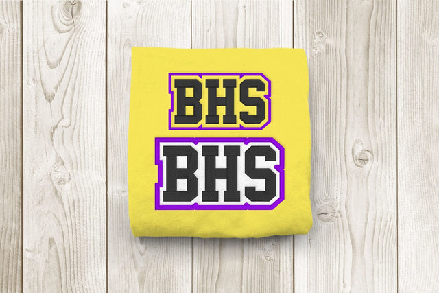 BHS High School Initials Embroidery Embroidery/Applique DESIGNS Risa Rocks It 