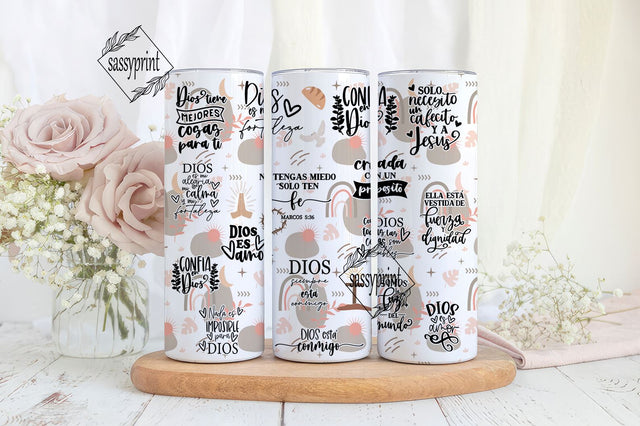 Bible Motivational Quotes 20oz Skinny Tumbler Sublimation Designs, Tumbler Wrap Png, Do it Yourself, Christian Gift for Her Sublimation sassyprint 