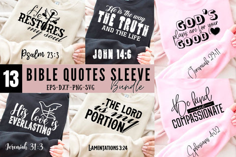 Bible Quotes Sleeve SVG Design Bundle SVG Regulrcrative 