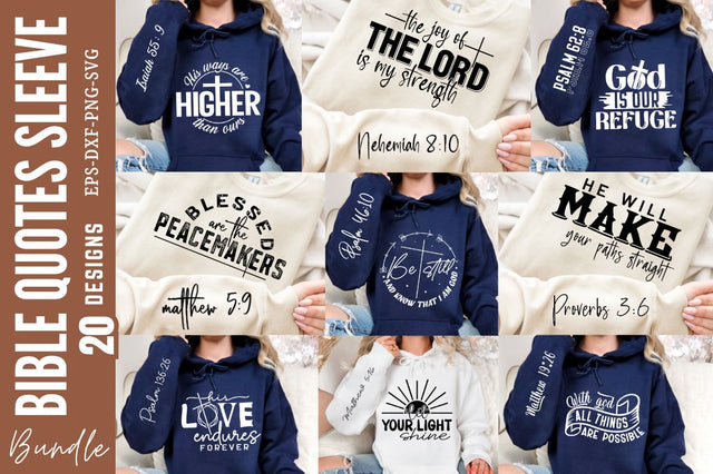Bible Quotes Sleeve SVG Design Bundle SVG Regulrcrative 