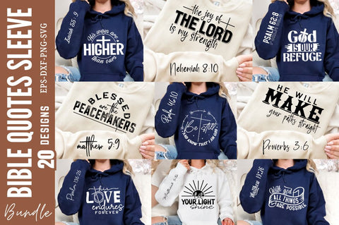 Bible Quotes Sleeve SVG Design Bundle SVG Regulrcrative 