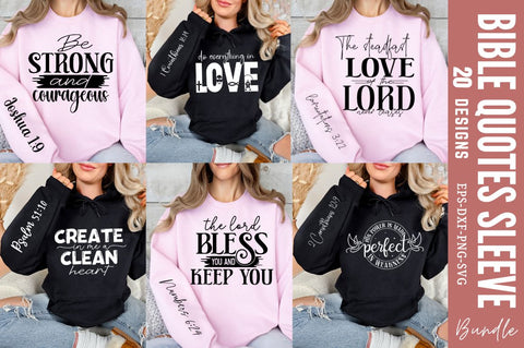 Bible Quotes Sleeve SVG Design Bundle SVG Regulrcrative 