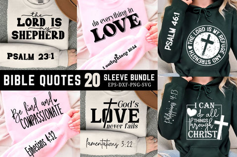 Bible Quotes Sleeve SVG PNG Design Bundle SVG Regulrcrative 