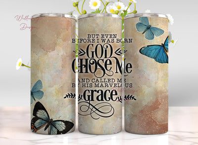 Bible Quotes Spiritual PNG, Inspirational Tumbler, Positive Quotes, 20 oz. Skinny Tumbler, DIGITAL DOWNLOAD Christian Bible Quotes Butterfly Sublimation WillowSageDesign 