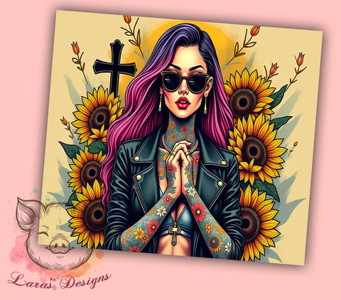 Bible Sunflowers Tumbler, Dripping Sunflower Wrap, 20oz Sublimation Design, Christian Tumbler PNG, Floral Bible Verse Tumbler, Digital Download Tumbler, Inspirational Tumbler Sublimation Lara' s Designs 