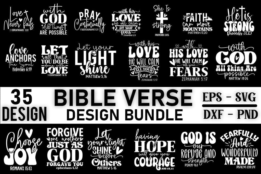 Bible Verse 30 + Design bundle - So Fontsy