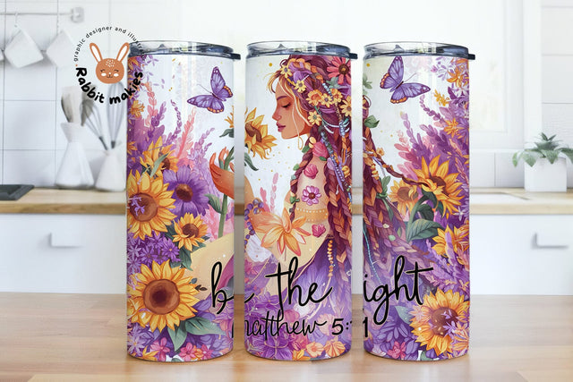 Bible verse be the light Skinny Tumbler Designs, Bible Verse Tumbler Wrap, Religious Tumbler Template, Faith Tumbler PNG Sublimation Rabbitmakies 