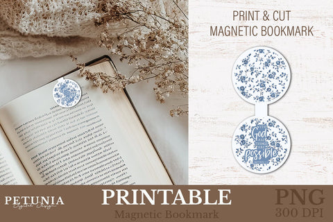 Bible Verse Bookmarks | Printable Magnetic Bookmarks Sublimation Petunia Digital Design 