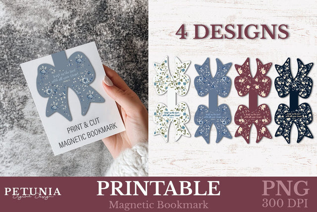 Bible Verse Bookmarks | Printable Magnetic Bookmarks SVG Petunia Digital Design 