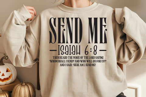 Bible Verse Christian Svg, Send Me Isaiah 6:8 Scripture Svg SVG DesignDestine 
