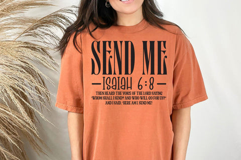 Bible Verse Christian Svg, Send Me Isaiah 6:8 Scripture Svg SVG DesignDestine 