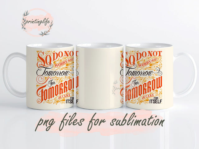 Bible Verse Mug Wrap Sublimation Design, Mug Wrap for Christians Women Mother Wife, Mental Health Matter Sublimation Design PNG 11oz Sublimation PrintingLife 