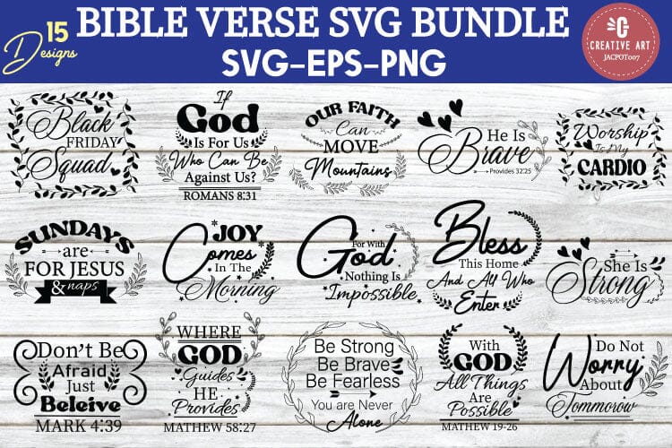 Bible verse SVG bundle - christian svg - blessed svg religio - So Fontsy