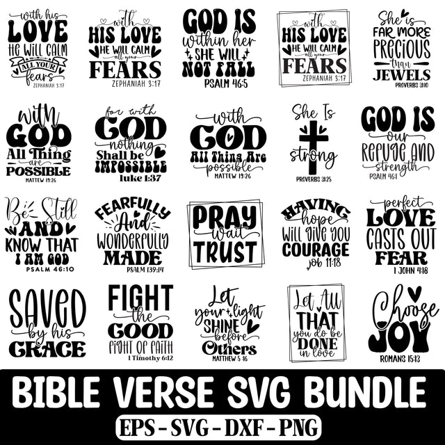 Bible Verse SVG Bundle SVG CraftingStudio 