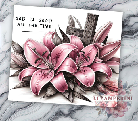 Bible Verse Tumbler, Christian Gift, Jesus Tumbler Wrap, Inspirational Drinkware, Faith-Based Design, God is Good Quote, 20oz Sublimation Tumbler Sublimation Li Zamperini 