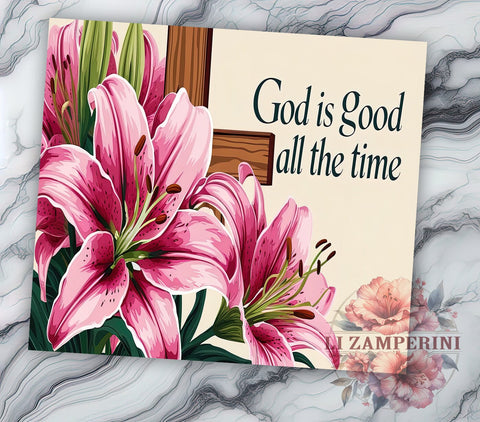 Bible Verse Tumbler, Christian Gift, Jesus Tumbler Wrap, Inspirational Drinkware, Faith-Based Design, God is Good Quote, 20oz Sublimation Tumbler Sublimation Li Zamperini 