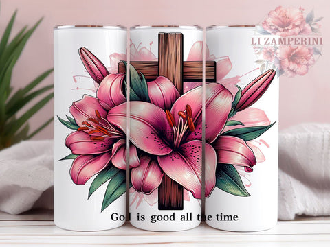 Bible Verse Tumbler, Christian Gift, Jesus Tumbler Wrap, Inspirational Drinkware, Faith-Based Design, God is Good Quote, 20oz Sublimation Tumbler Sublimation Li Zamperini 