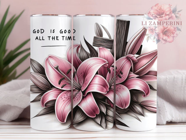 Bible Verse Tumbler, Christian Gift, Jesus Tumbler Wrap, Inspirational Drinkware, Faith-Based Design, God is Good Quote, 20oz Sublimation Tumbler Sublimation Li Zamperini 