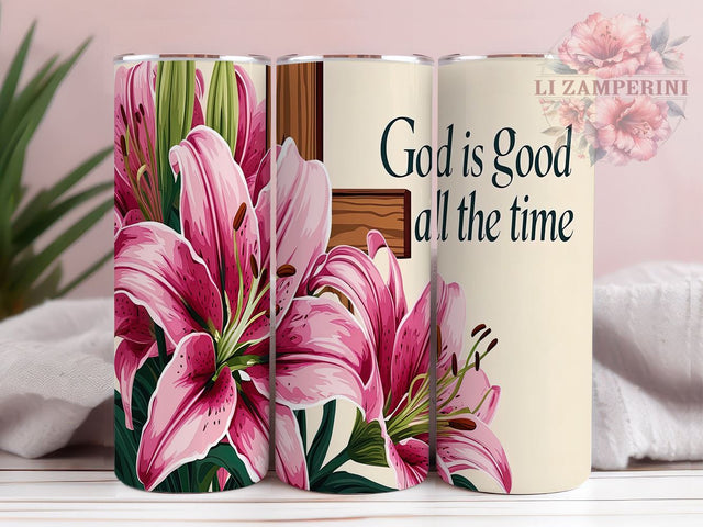 Bible Verse Tumbler, Christian Gift, Jesus Tumbler Wrap, Inspirational Drinkware, Faith-Based Design, God is Good Quote, 20oz Sublimation Tumbler Sublimation Li Zamperini 
