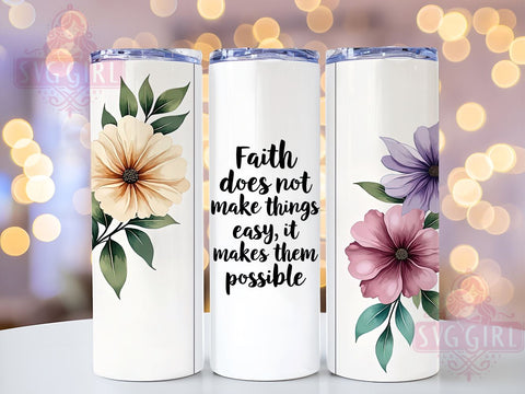 Bible Verse Tumbler, Faith Motivational Gift, Religious Sublimation, 20oz Tumbler Wrap, Christian Decor, Digital Download, Inspirational Drinkware Sublimation SvggirlplusArt 