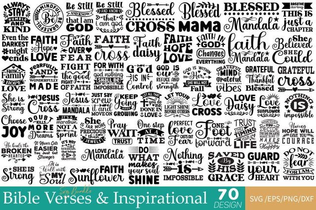 Bible Verses & Inspirational SVG Bundle SVG Angelina750 