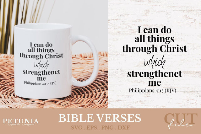 Bible Verses SVG | Christian Quotes SVG SVG Petunia Digital Design 