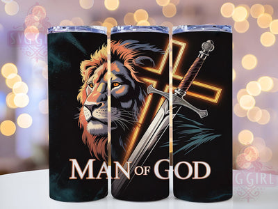 Biblical Lion Faith Tumbler Gift, Religious Gift Design, Faith Based Wrap, Biblical Lion Art, Christian Men Gift, Spiritual Lion Design, Scripture Tumbler Art Sublimation SvggirlplusArt 