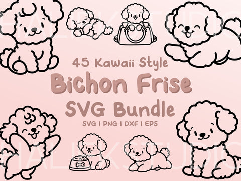 Bichon Frise SVG Design Set SVG HalieKStudio 