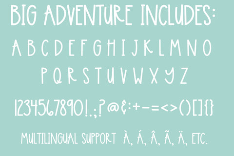 Big Adventure, Handwritten Font for Cricut, Fun Handwriting Cricut Fonts Font Designing Digitals 