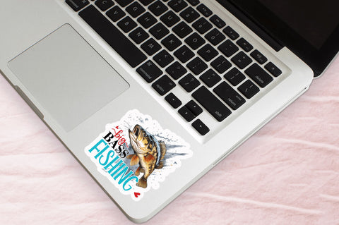 Big bass Fishing Sticker Design Sublimation Regulrcrative 