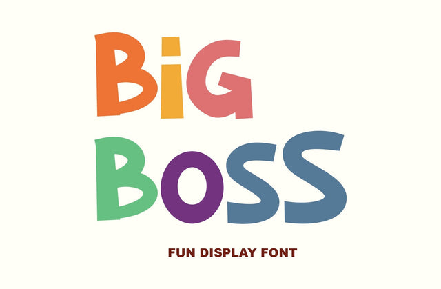 Big Boss Display Font Font Yuby 