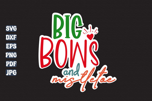 Big Bows and Mistletoe Digital Pattern orpitasn 