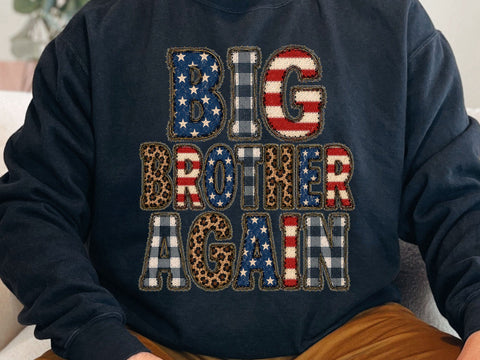 Big Brother Again PNG Patriotic Kids Art SVG artprintfile 